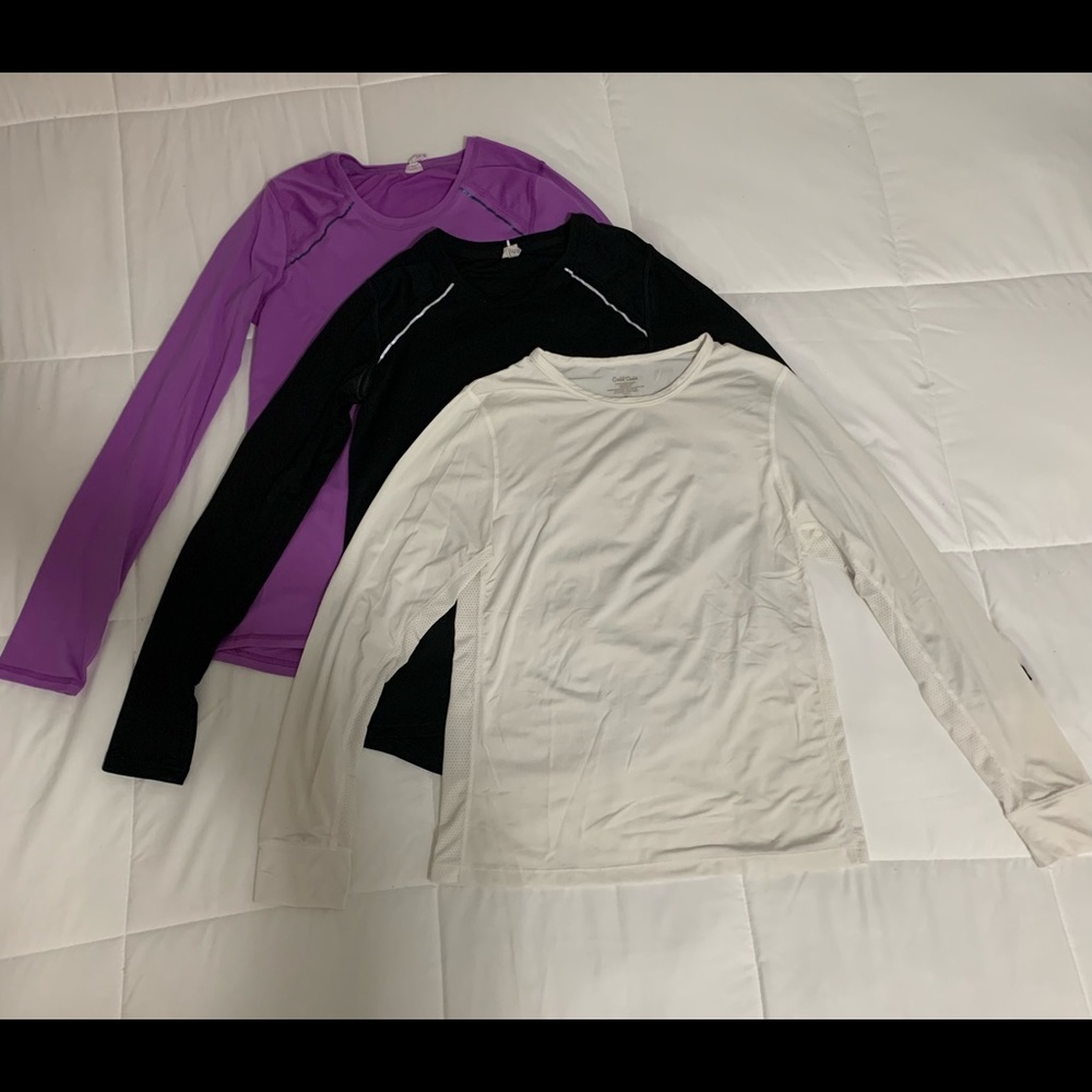 Bundle of 3 Long-Sleeve Exercise Shirts